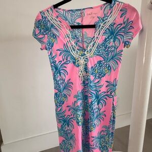 Lilly Pulitzer Pink Tropical Print Shift Dress